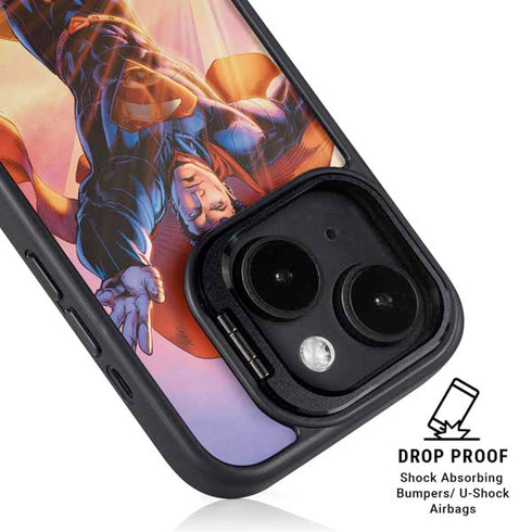 DC Comics Superman Unchained #1 75th Anniversary Cover Art by Jim Lee iPhone 15 Kickstand Case